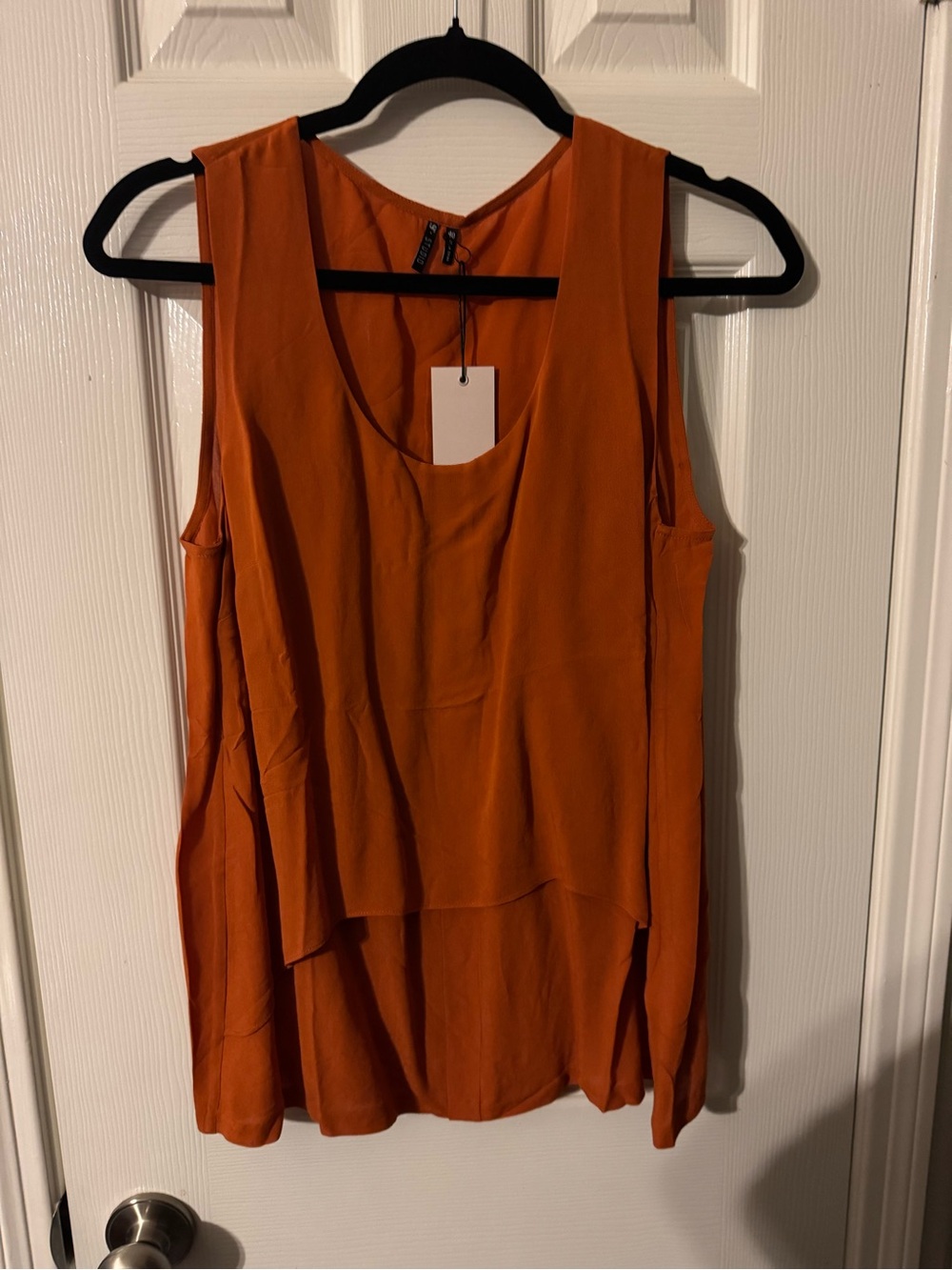 ST. studio Orange Layered Sleeveless Top Sz40/8US